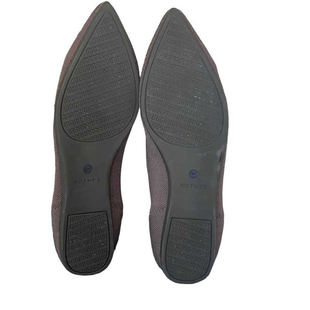 Rothy's Sz 12 The Point Flat Mink Dusty grey Shoe… - image 6