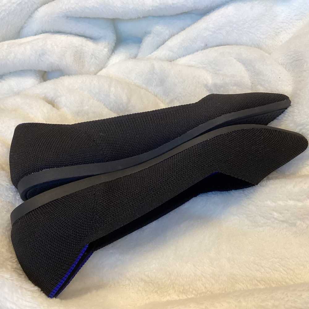 Rothy's The Point Black Black Ballet Flats Shoes … - image 5