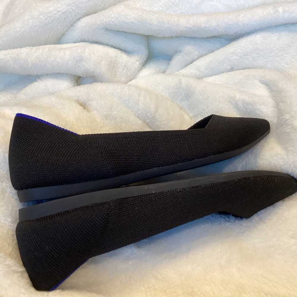Rothy's The Point Black Black Ballet Flats Shoes … - image 6