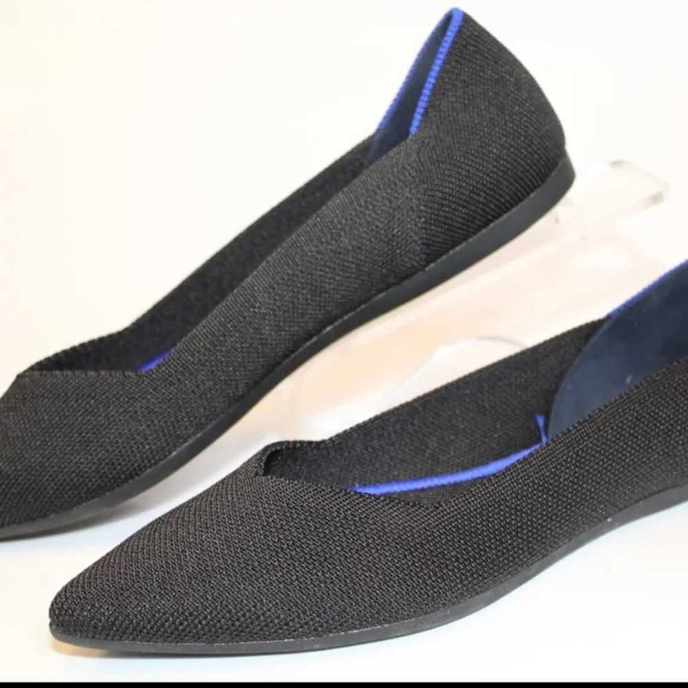 Rothy's The Point Black Black Ballet Flats Shoes … - image 7