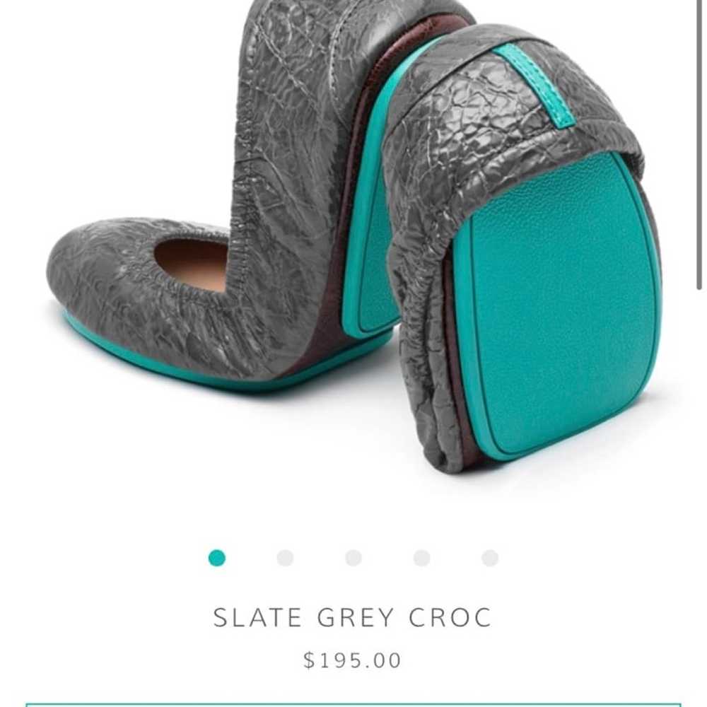 Tieks Slate Grey Croc Flats - image 7