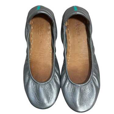 Tieks women's silver gray ballet flats shoes roun… - image 1