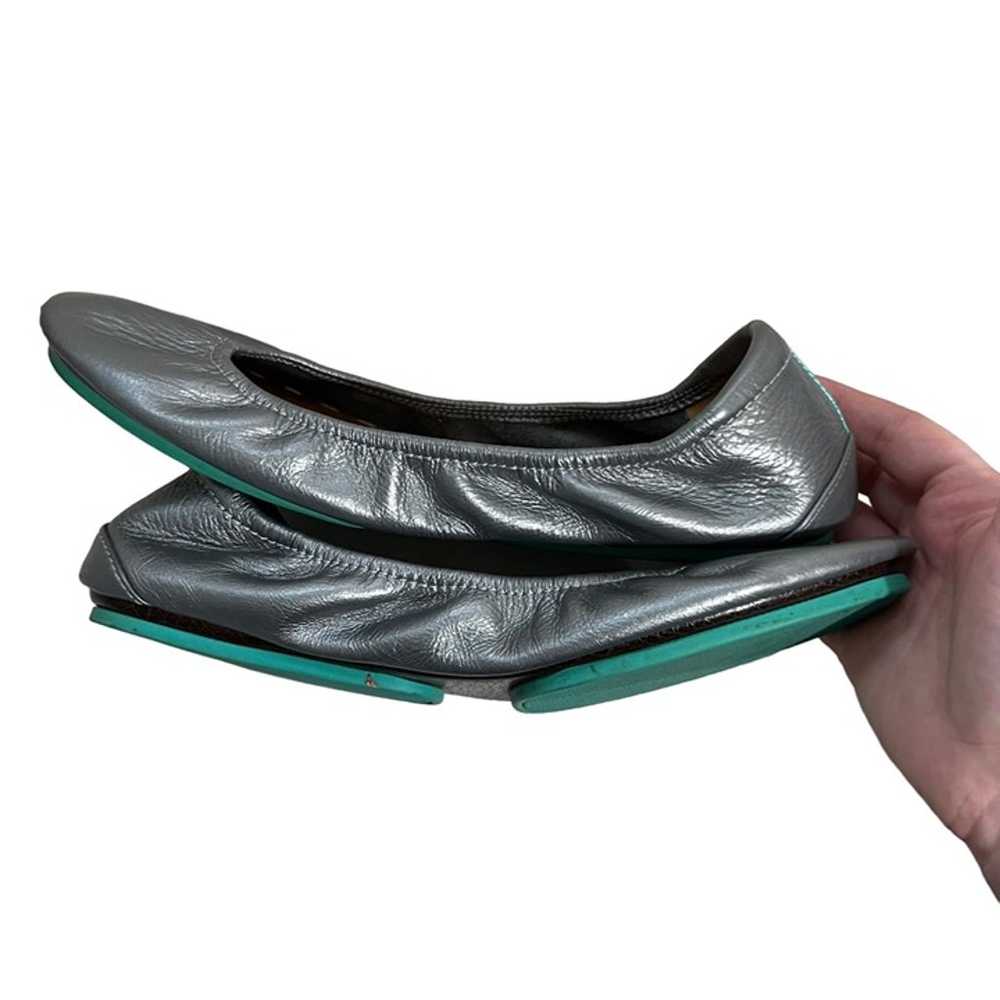 Tieks women's silver gray ballet flats shoes roun… - image 5