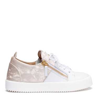 Giuseppe Zanotti white blue velvet sneakers 37 1/2 - image 1