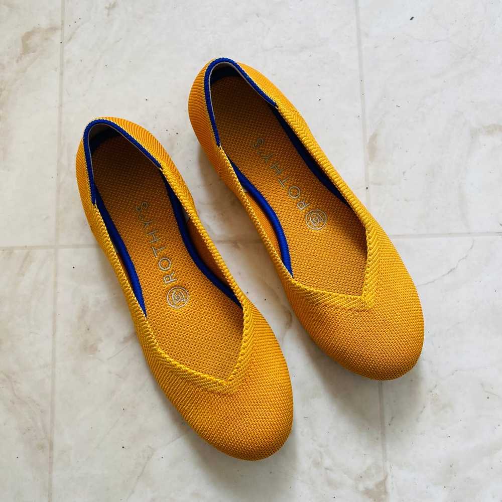 Rothy's Marigold Yellow Color Knit Round Toe Slip… - image 2
