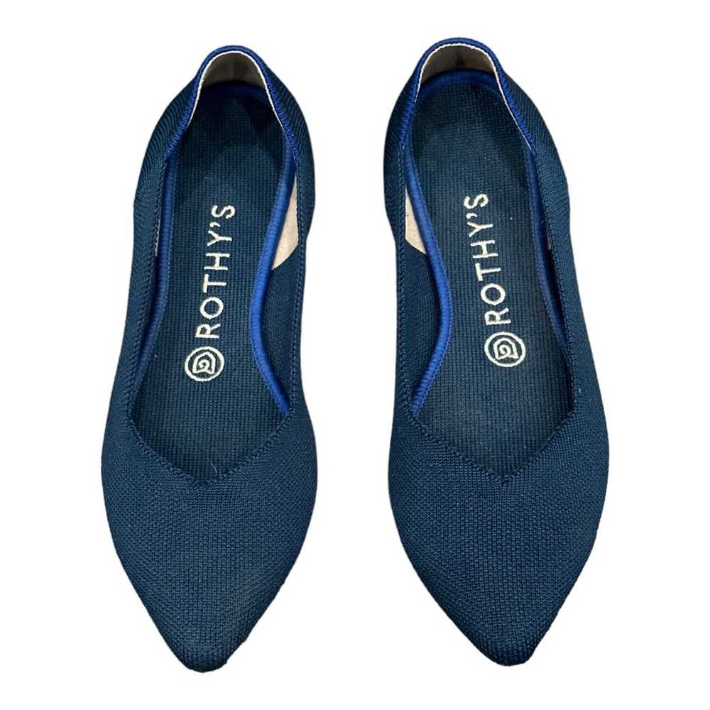 Rothy's Pointed Flat in Royal Blue Sz W8 - image 2