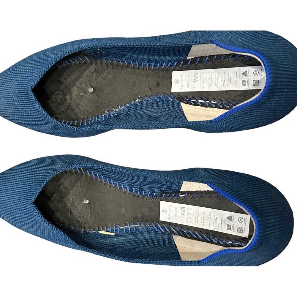 Rothy's Pointed Flat in Royal Blue Sz W8 - image 7