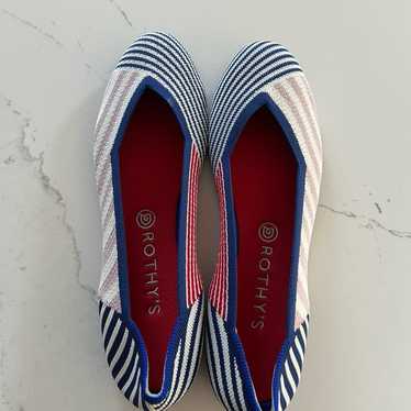 Rothy's Pink Mixed Stripe Flats size 11 - image 1