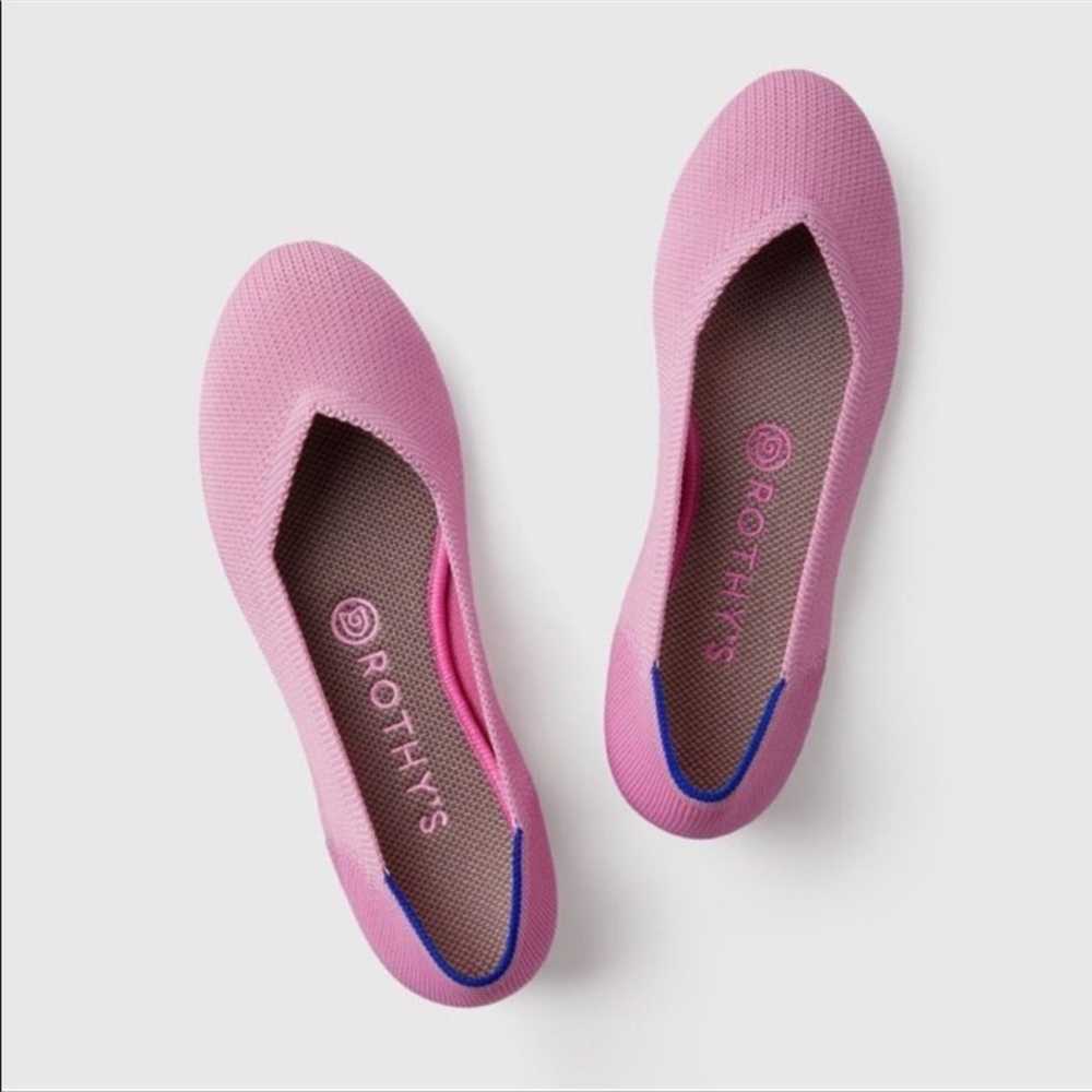 Rothys RARE retire begonia pink flats - image 2