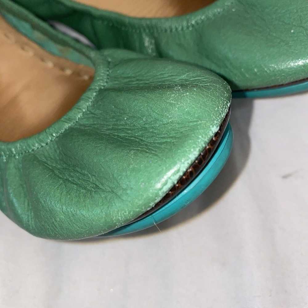 Tieks Womens Green Leather Ballet Flats Slip On F… - image 4