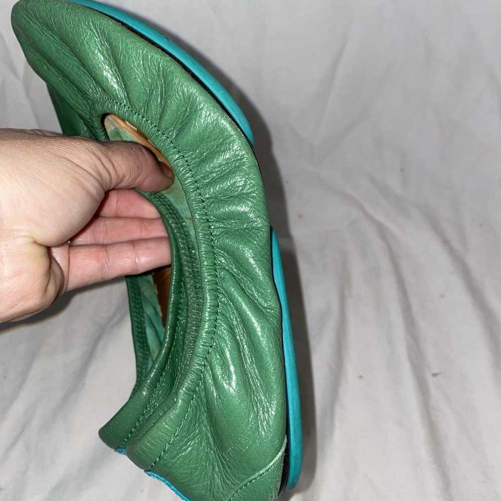 Tieks Womens Green Leather Ballet Flats Slip On F… - image 8