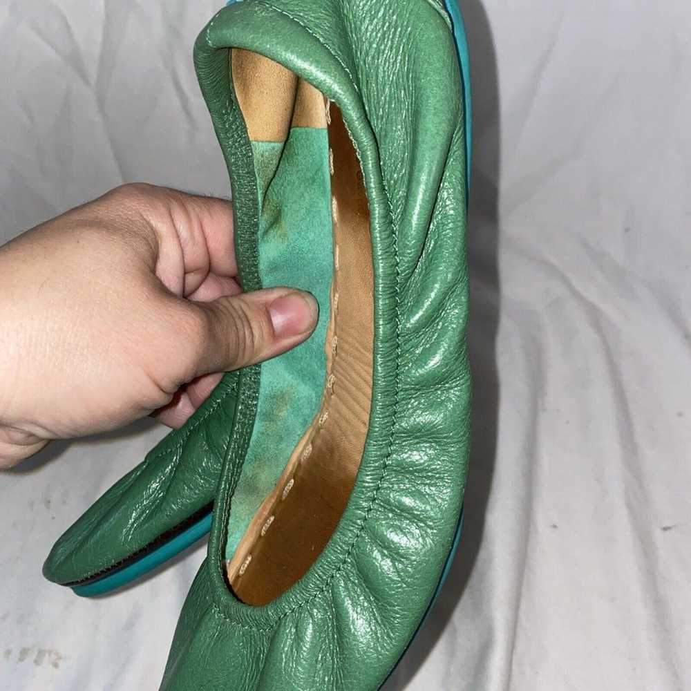 Tieks Womens Green Leather Ballet Flats Slip On F… - image 9