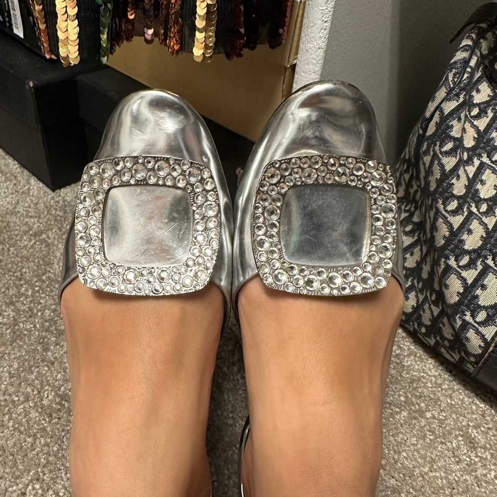 Roger Vivier metallic silver ballerina flats - image 4