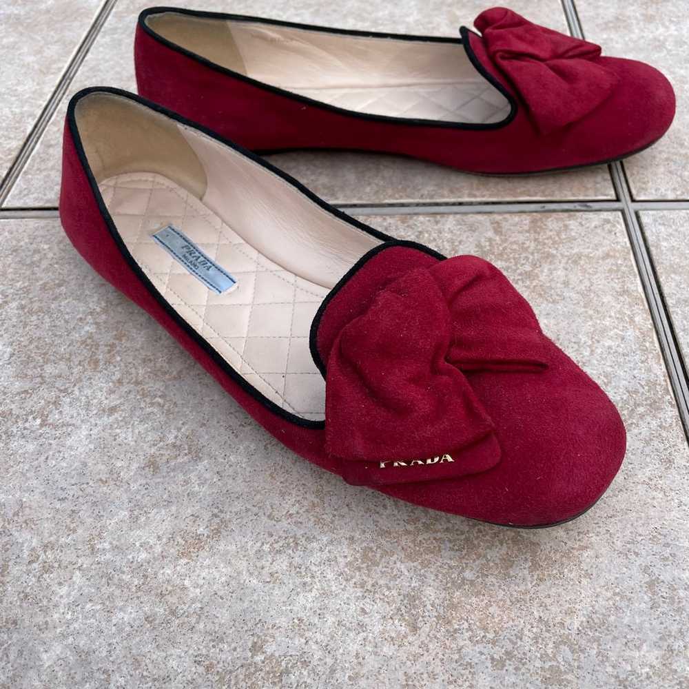 Prada suede loafers with bow - image 5