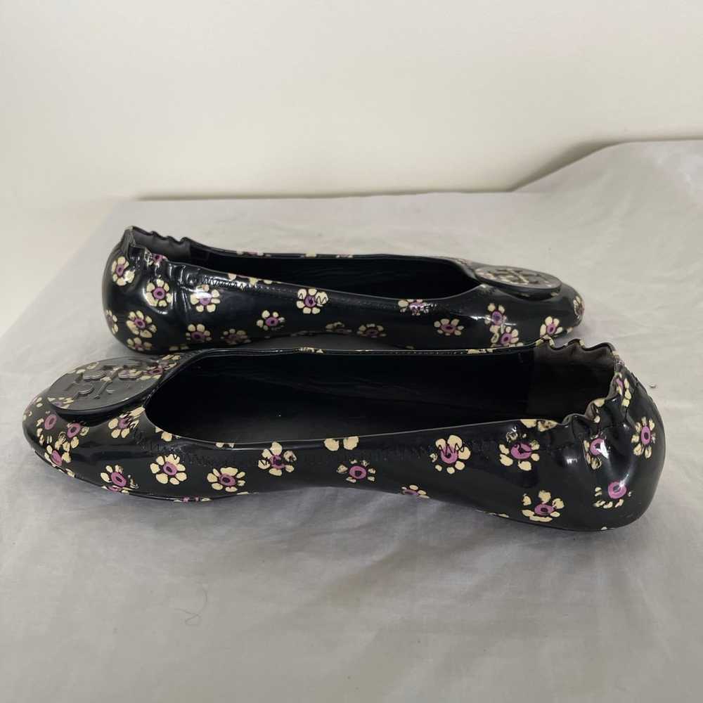 Tory Burch Floral Minnie Leather Balket Flats - image 6