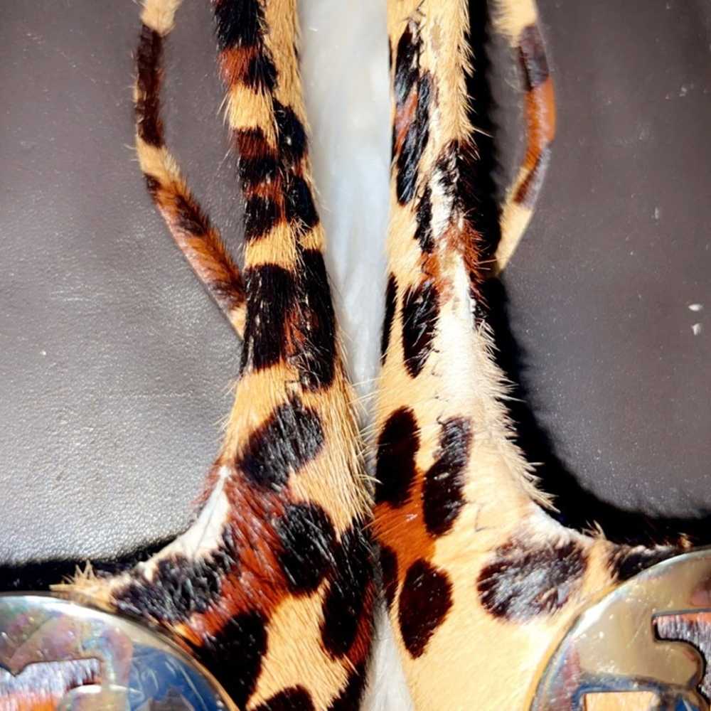 TORY BURCH Leopard Calf Hair Reva Flat - image 6