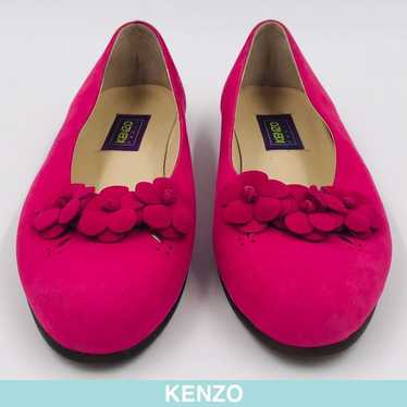 Auth Kenzo fuchsia suede leather shoes