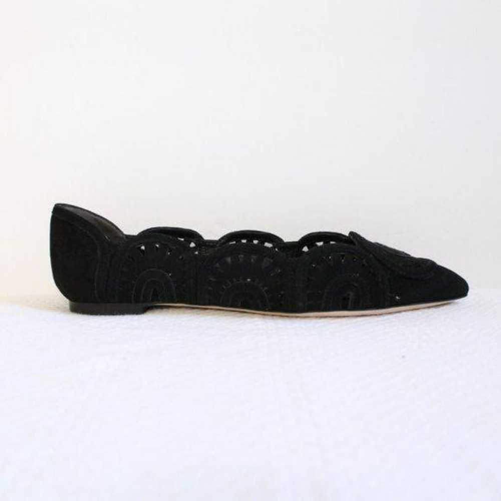 Tory Burch Black Leyla Suede Point Flat - image 3