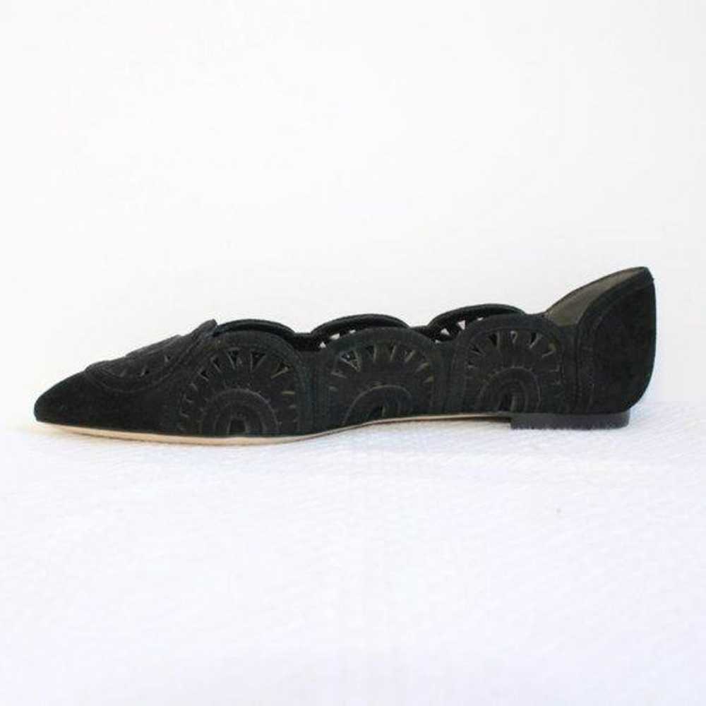 Tory Burch Black Leyla Suede Point Flat - image 4