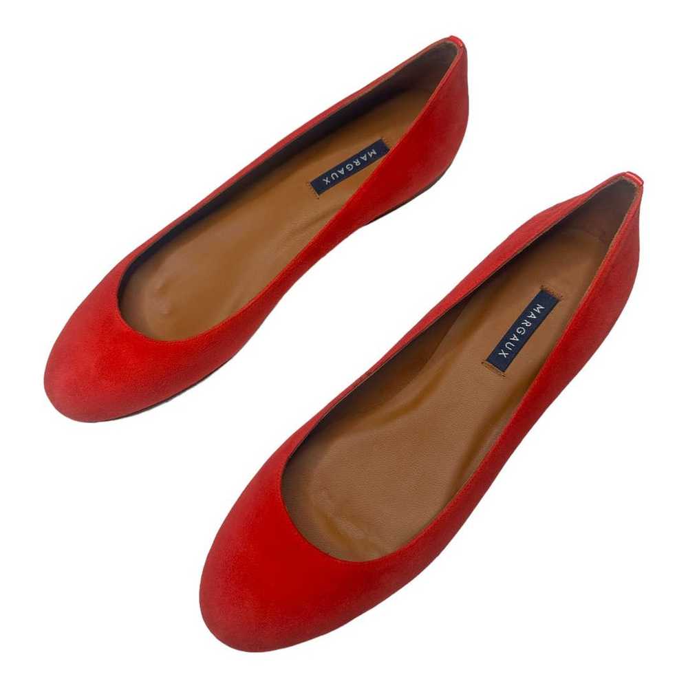 Margaux The Classic Suede Poppy Red Ballet Flats … - image 4