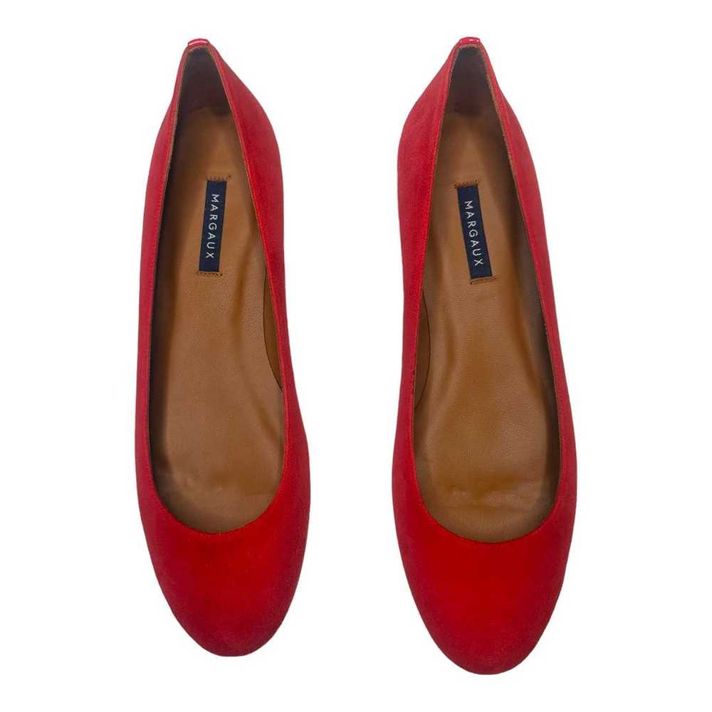 Margaux The Classic Suede Poppy Red Ballet Flats … - image 9