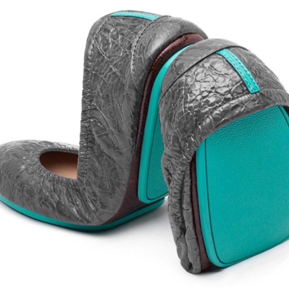 Tieks Slate Grey Croc Flats - image 2