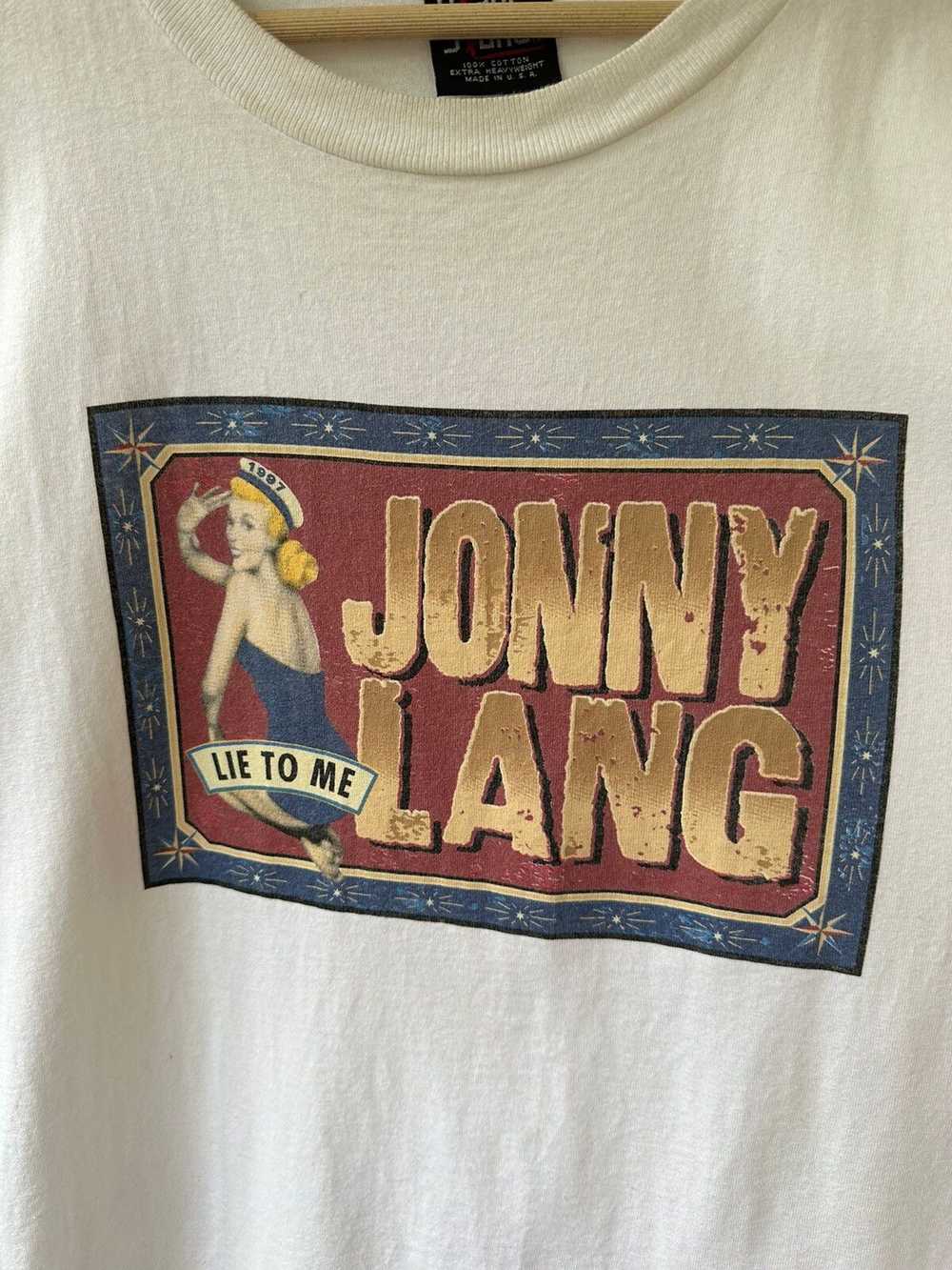 Giant Tees Jonny Lang Shirt Men XL White Music Co… - image 2