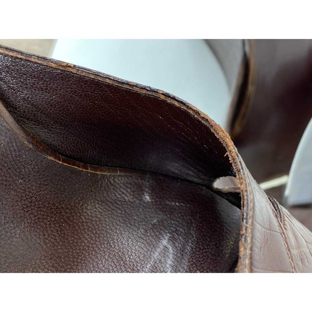 VTG Classiques Entier Leather Women's Brown Croc … - image 10