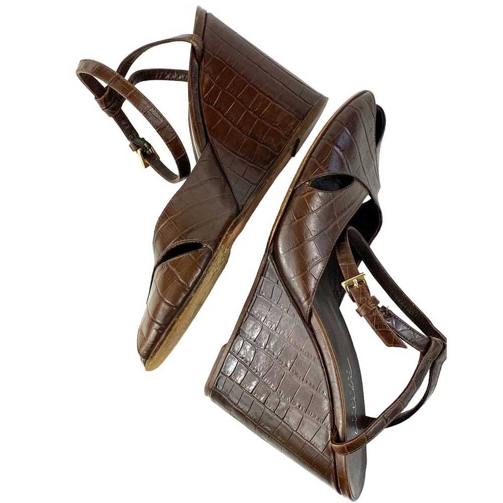 VTG Classiques Entier Leather Women's Brown Croc … - image 1