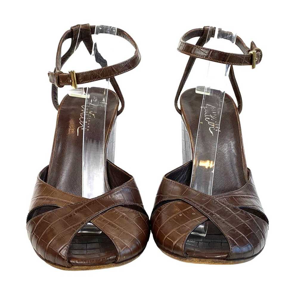 VTG Classiques Entier Leather Women's Brown Croc … - image 3