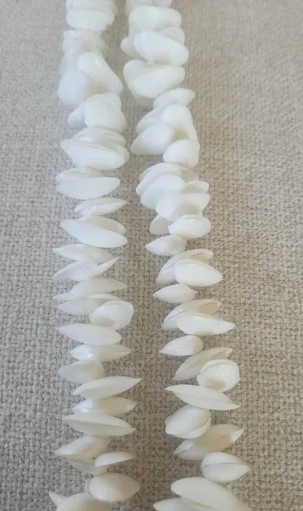 Miriam Haskell White Shell Necklace Beaded Clasp - image 6
