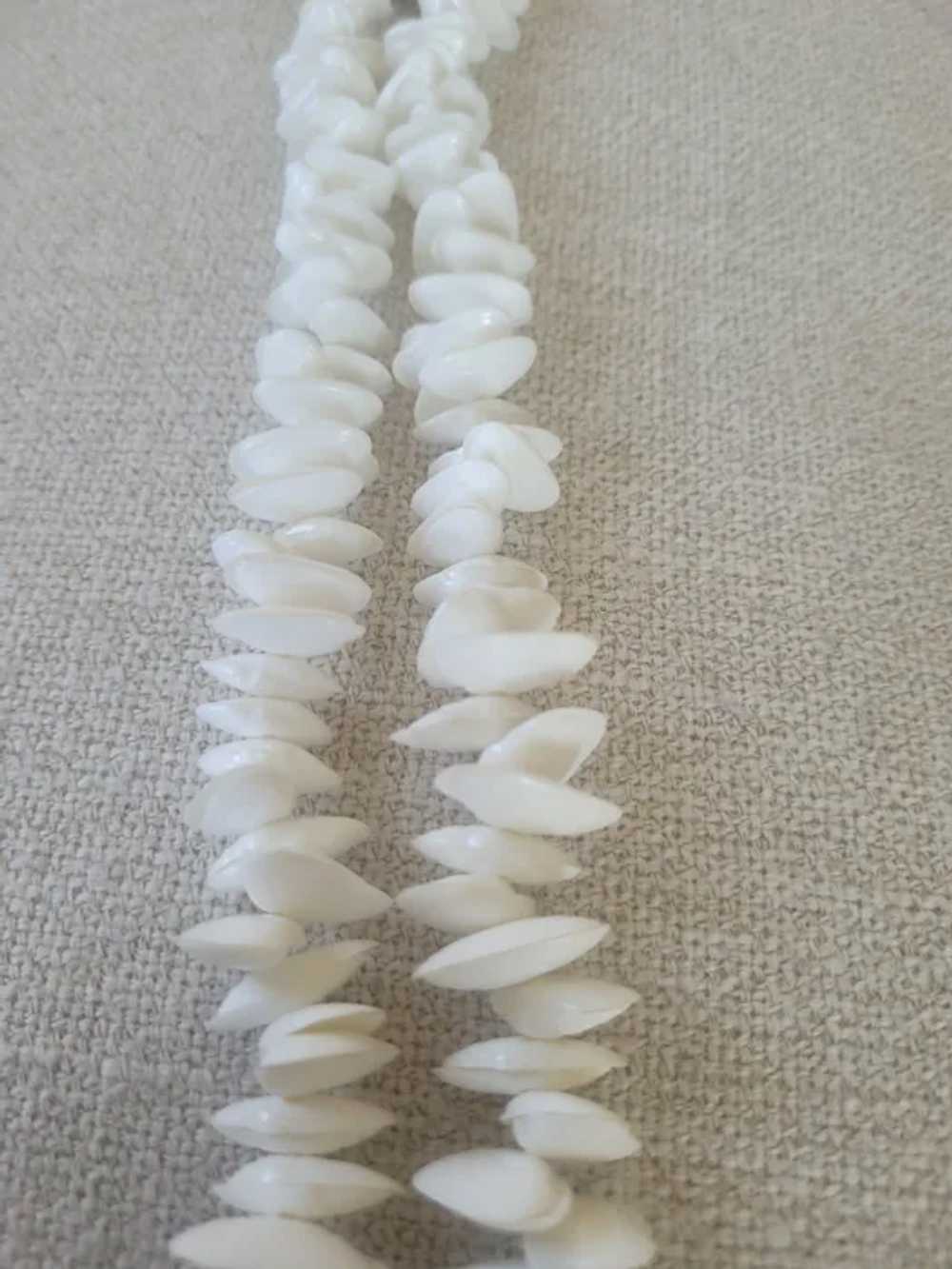 Miriam Haskell White Shell Necklace Beaded Clasp - image 7