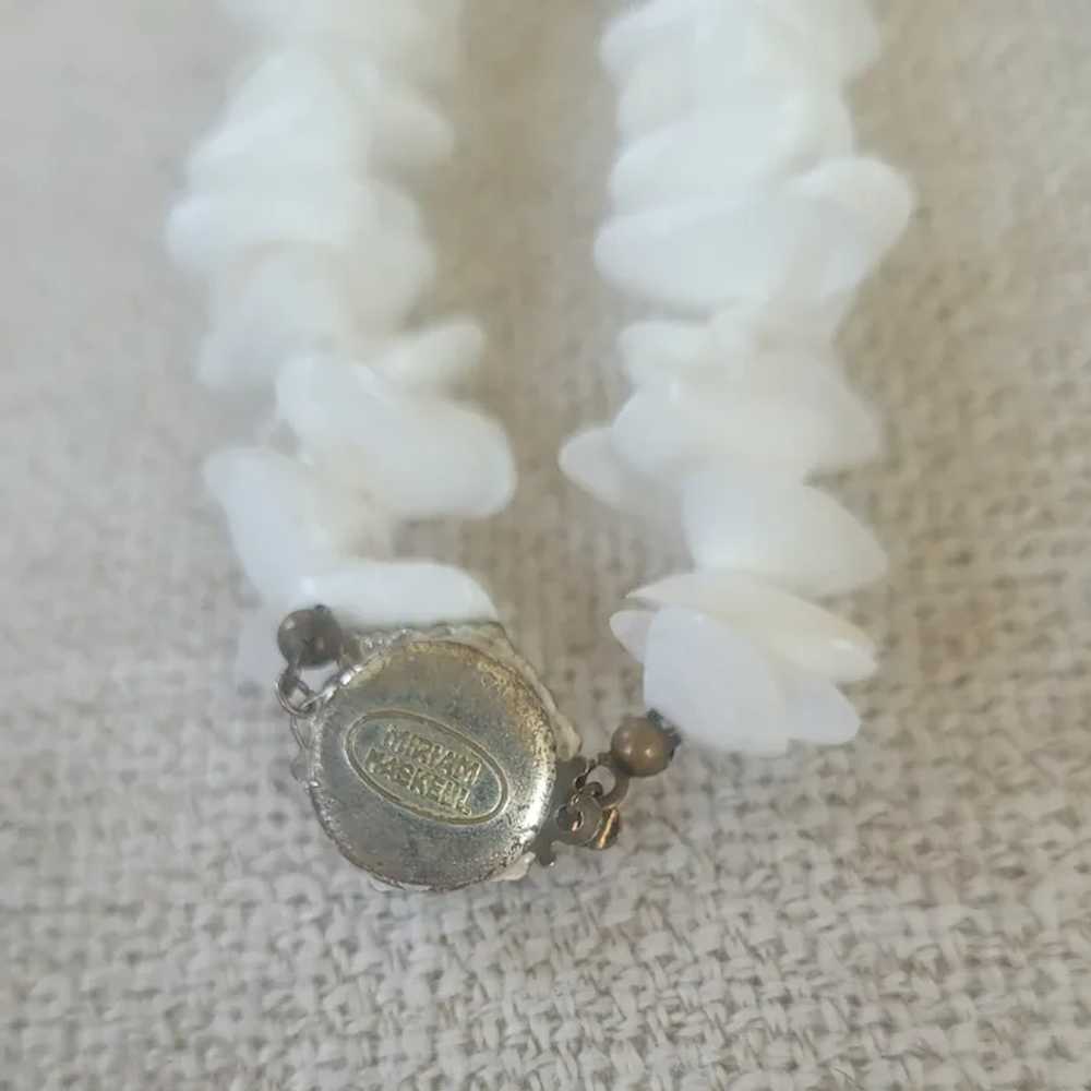Miriam Haskell White Shell Necklace Beaded Clasp - image 8