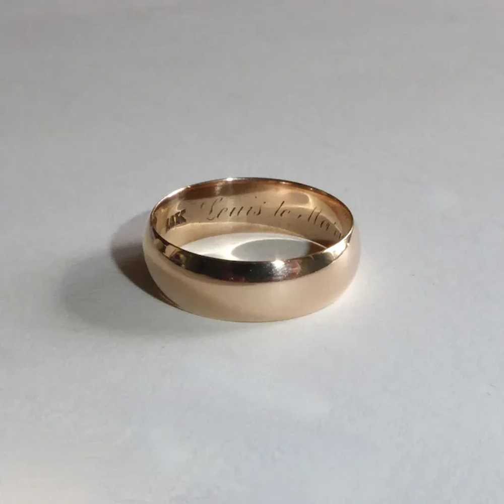 18k Victorian Rose Gold Band Ring dated 1870 - image 10