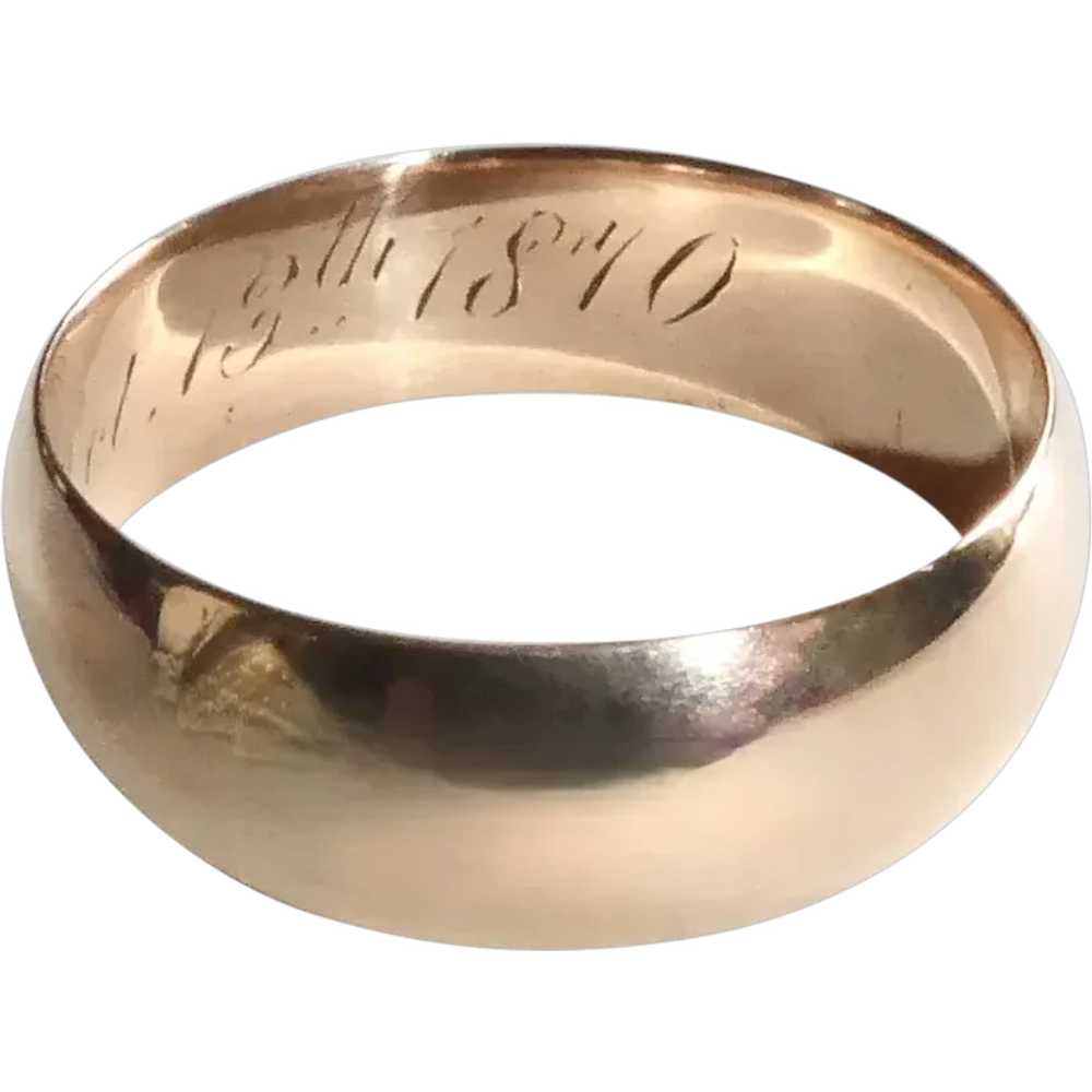 18k Victorian Rose Gold Band Ring dated 1870 - image 1