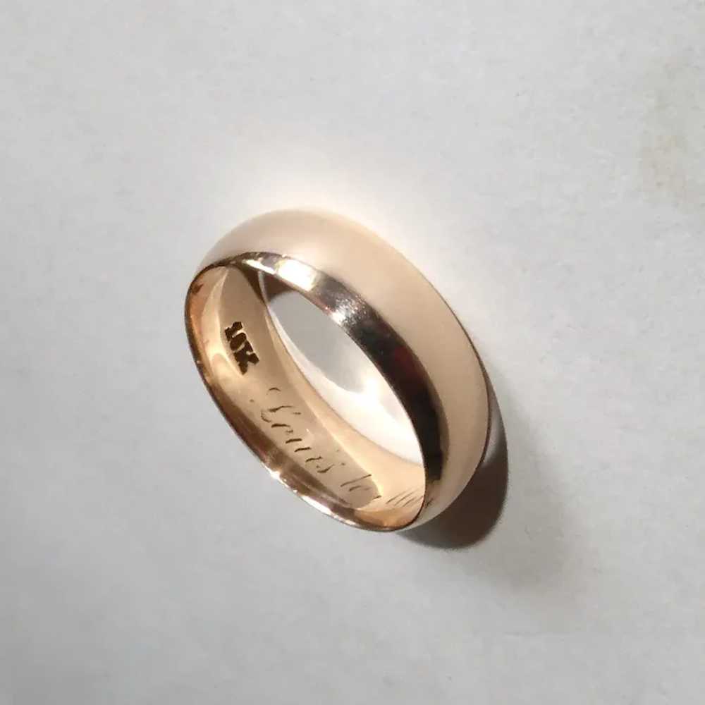 18k Victorian Rose Gold Band Ring dated 1870 - image 2