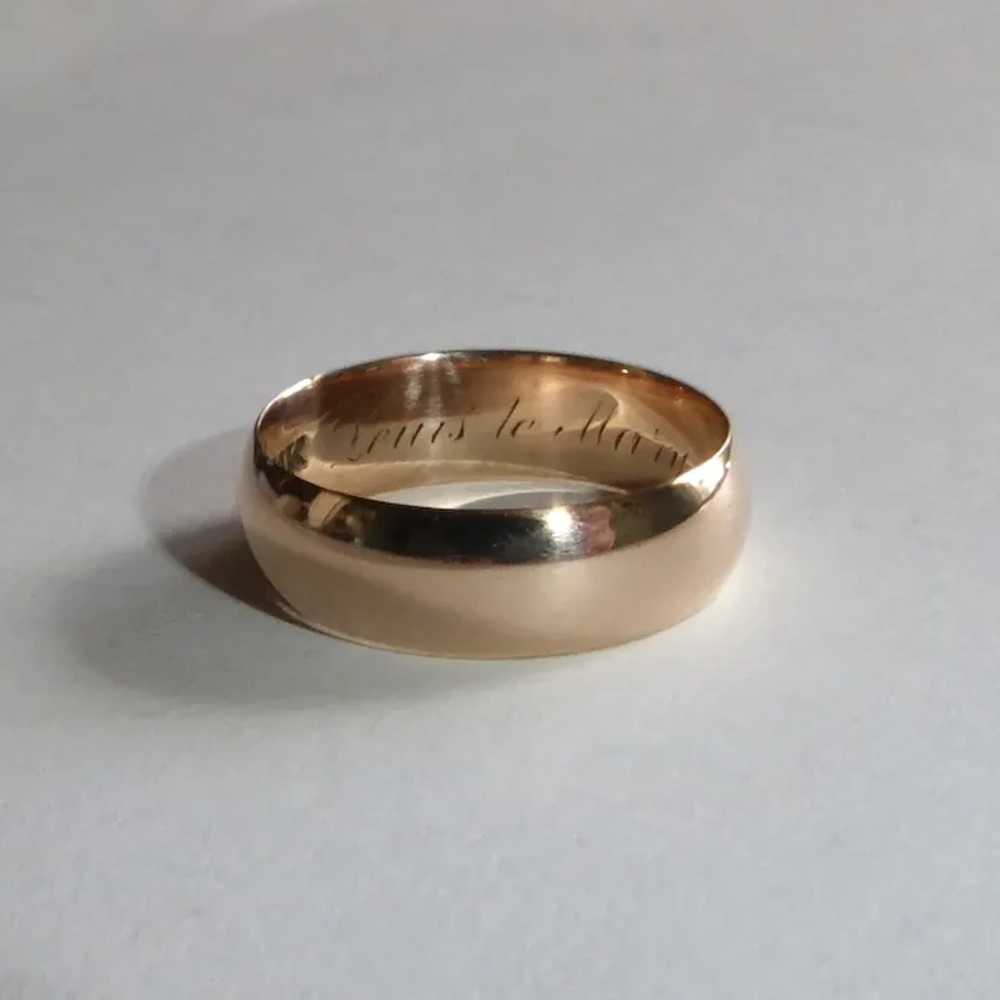 18k Victorian Rose Gold Band Ring dated 1870 - image 3