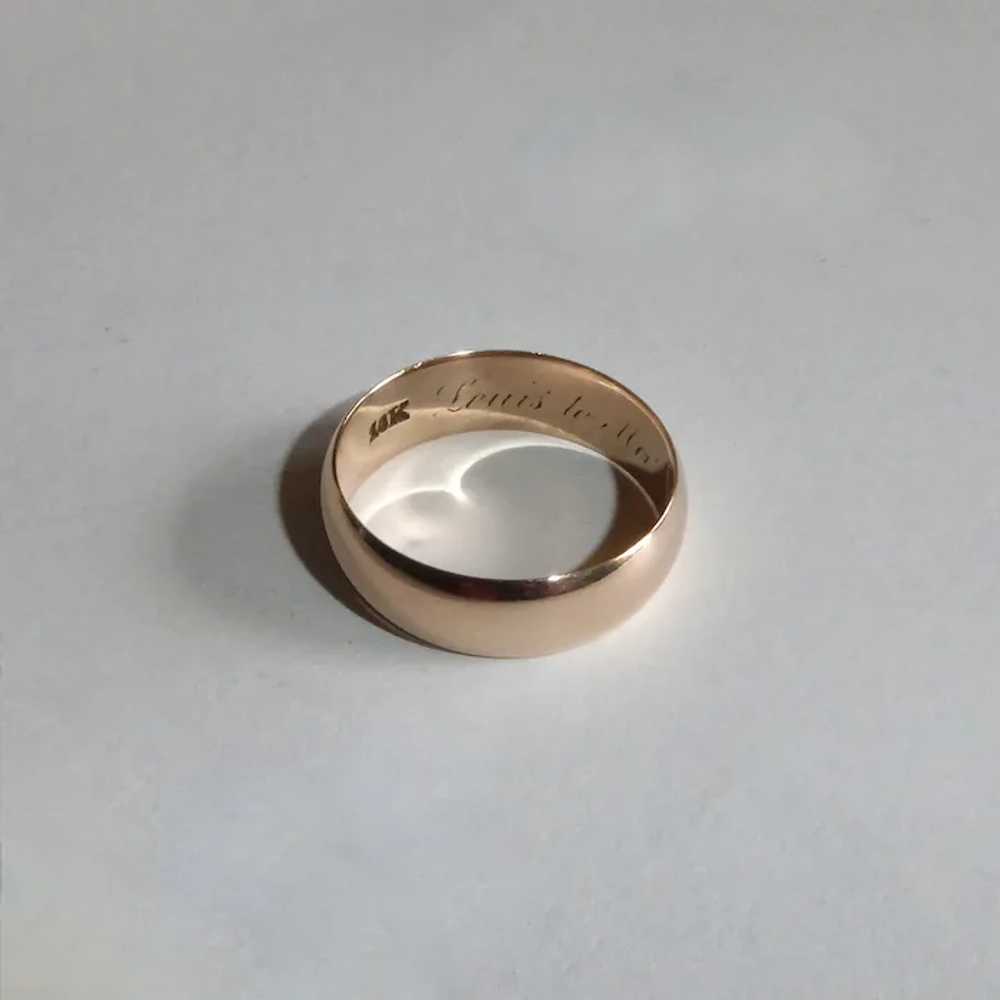 18k Victorian Rose Gold Band Ring dated 1870 - image 6