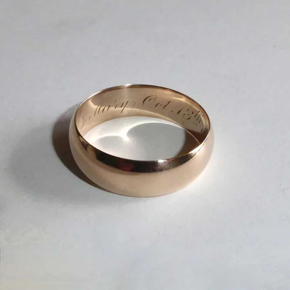 18k Victorian Rose Gold Band Ring dated 1870 - image 8