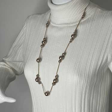 J. Crew necklace costume signed jewelry long gold… - image 1