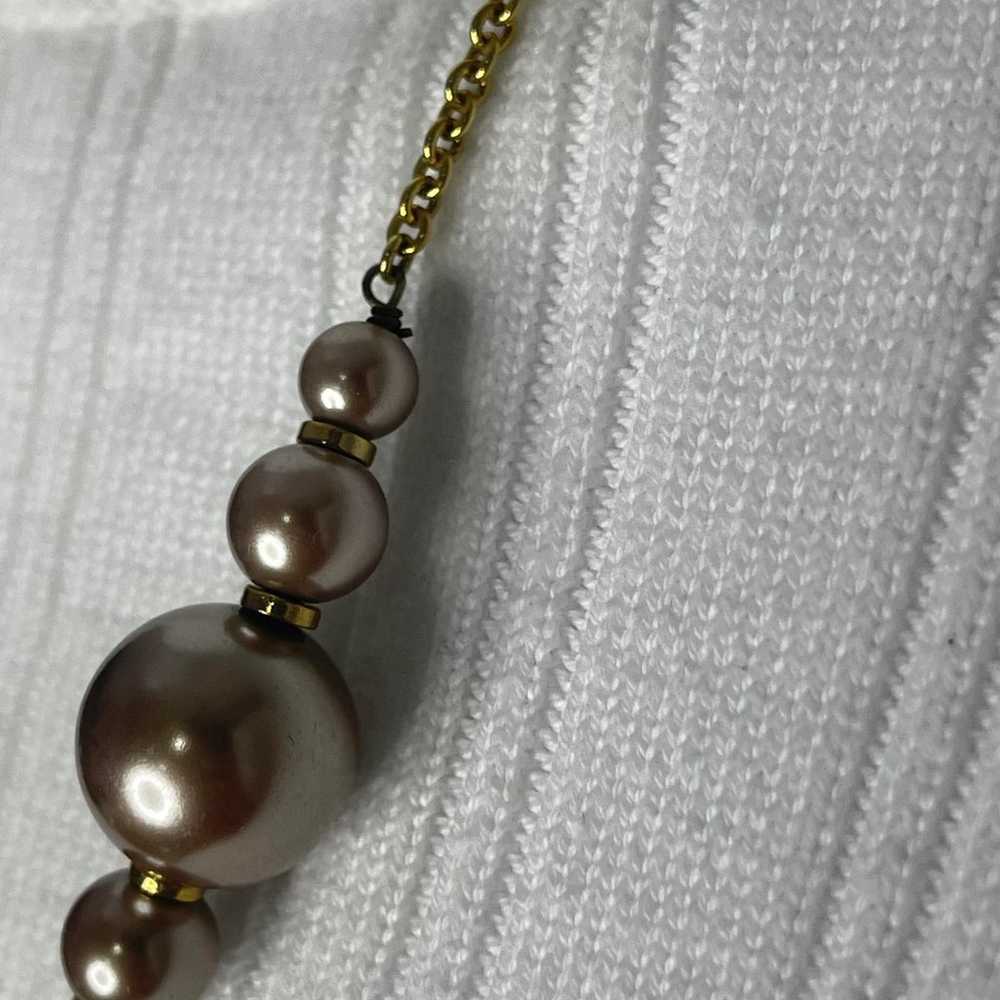 J. Crew necklace costume signed jewelry long gold… - image 7