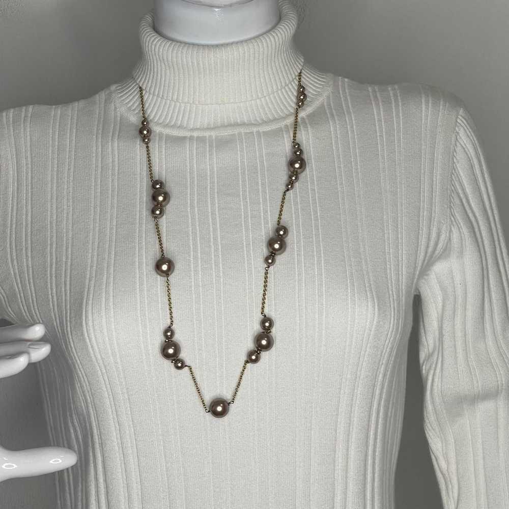 J. Crew necklace costume signed jewelry long gold… - image 9