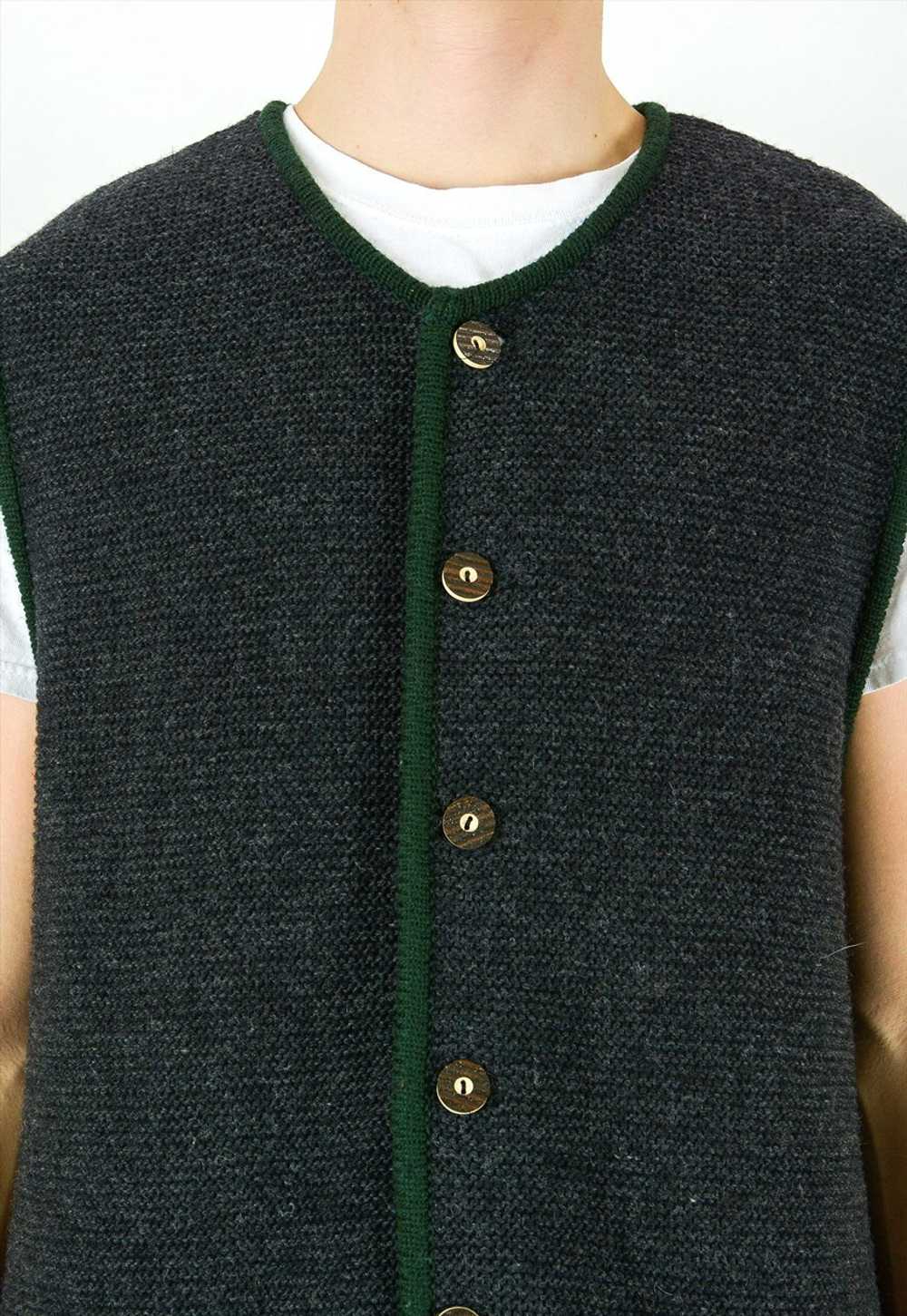 Krininger Trachten Mens UK 46 US Waistcoat 2XL Ve… - image 3