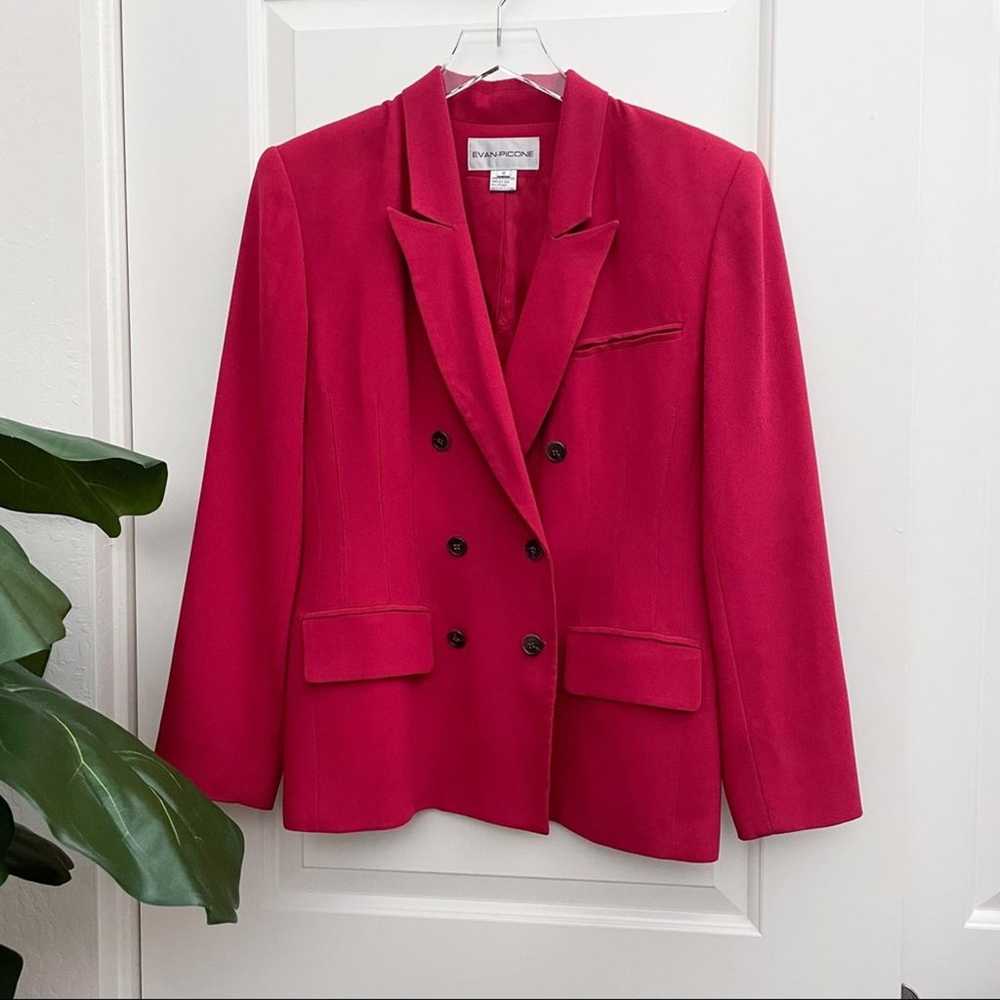 Evan-Picone Red Blazer Suit Jacket 8 - image 1