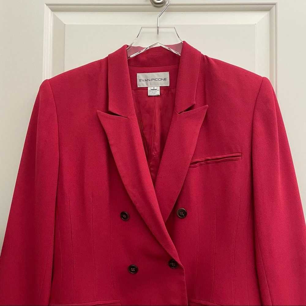Evan-Picone Red Blazer Suit Jacket 8 - image 8