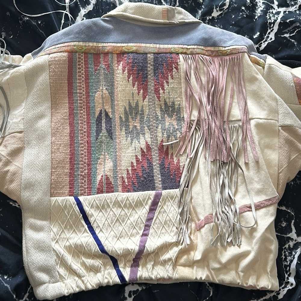 Vintage Santa Fe re-creations pastel fringe jacket - image 4