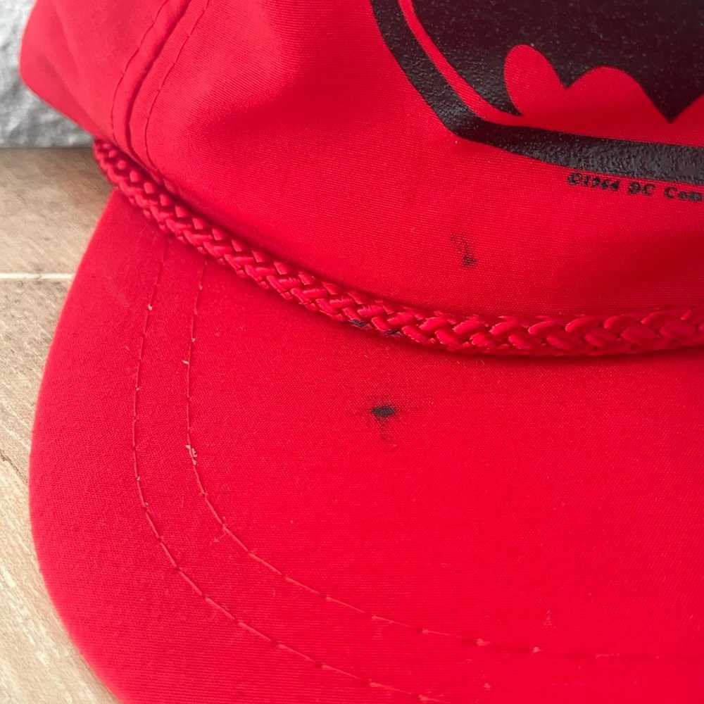 Vintage DC Comics Batman Snapback Hat Adult Red T… - image 3