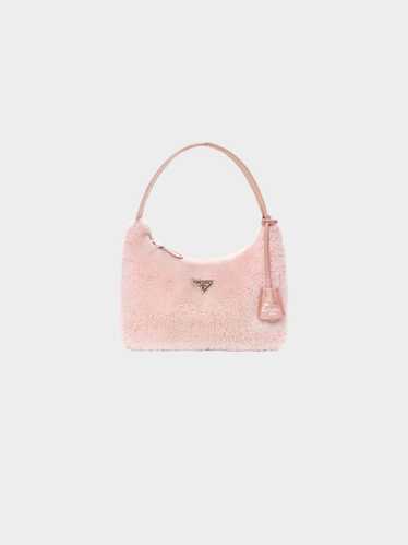 Prada 2020s Light Pink Shearling Mini Re-Edition … - image 1