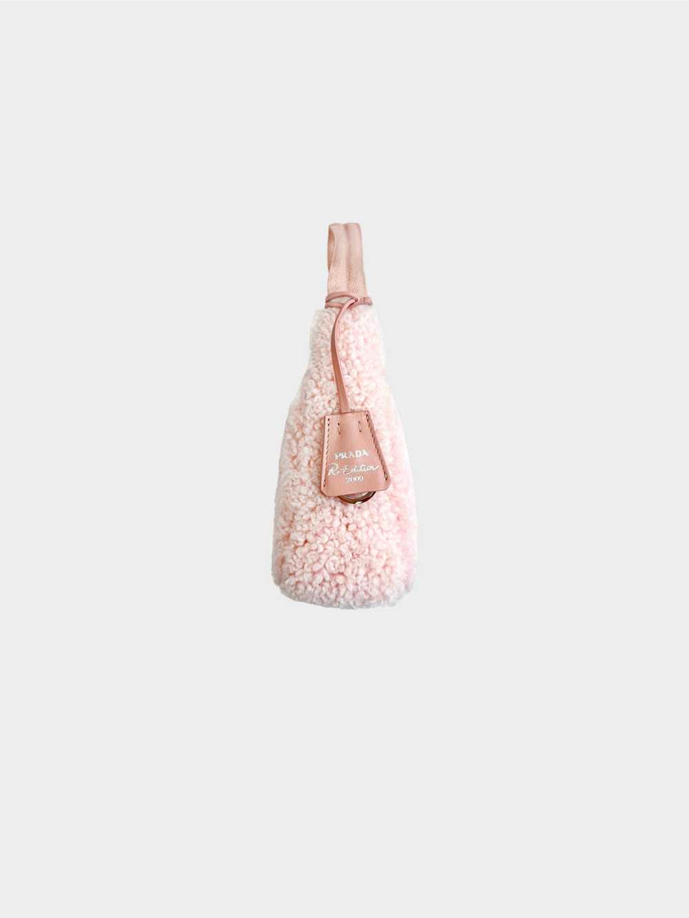 Prada 2020s Light Pink Shearling Mini Re-Edition … - image 3
