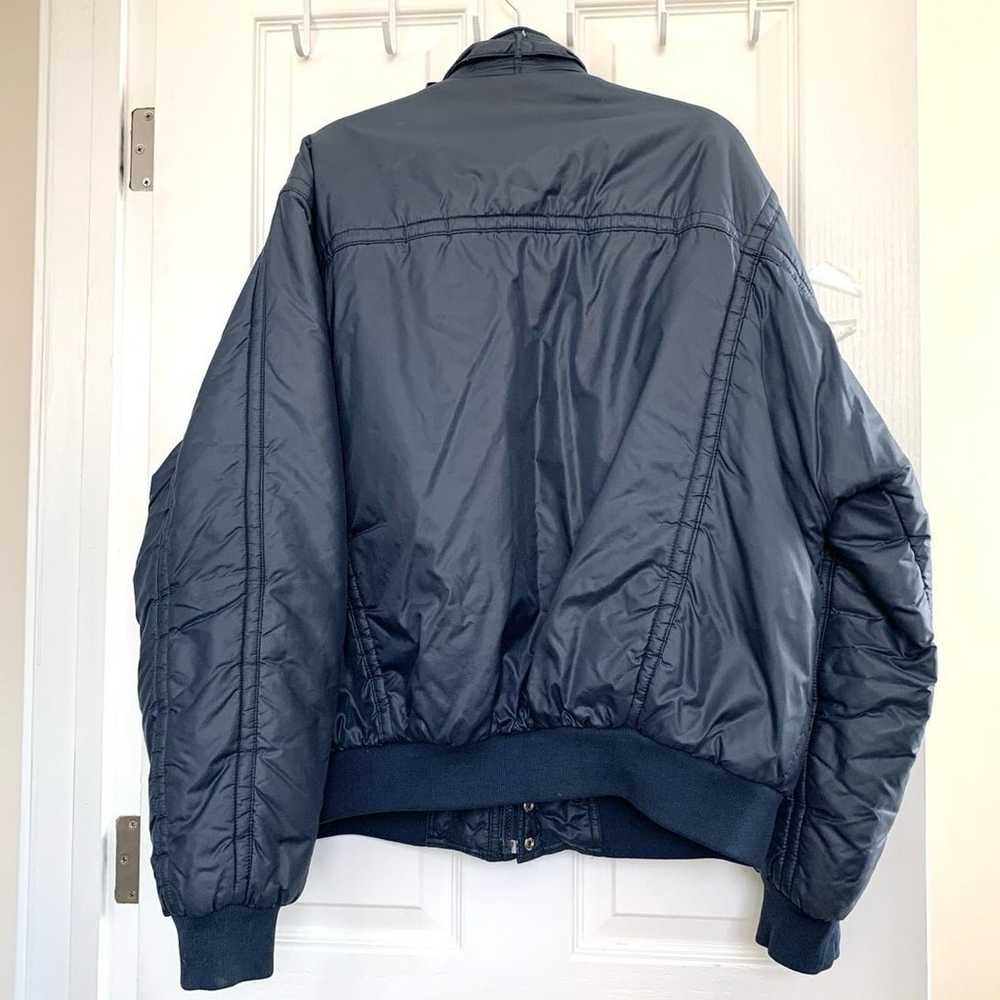 80s Vintage US Steel bomber jacket USS Gary nylon… - image 9